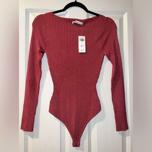 NWT Abercrombie & Fitch Muted Red Bodysuit size SMALL